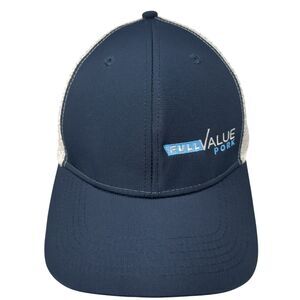 Full Value Pork Snapback Trucker Hat Blue OS Adjustable Mesh Back Paramount